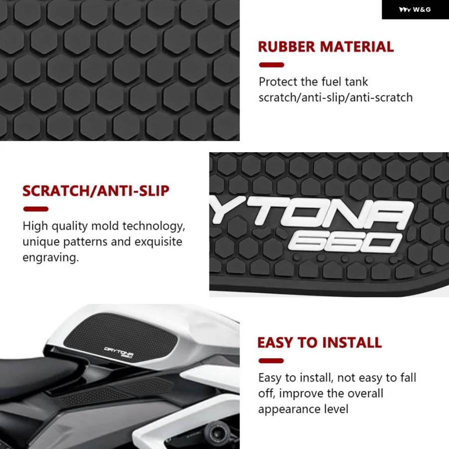 並行輸入品デイトナ 660 DAYTONA660 2024 バイク アクセサリー タンク パッド プロテクター ステッカー デカーの画像