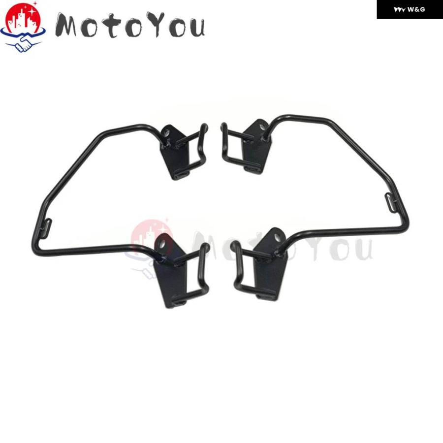 並行輸入品2個 パニエレール サドルバッグ サポート ホルダー サイド 収納 バッグ ブラケット トランク ホンダ REBEL Cの画像