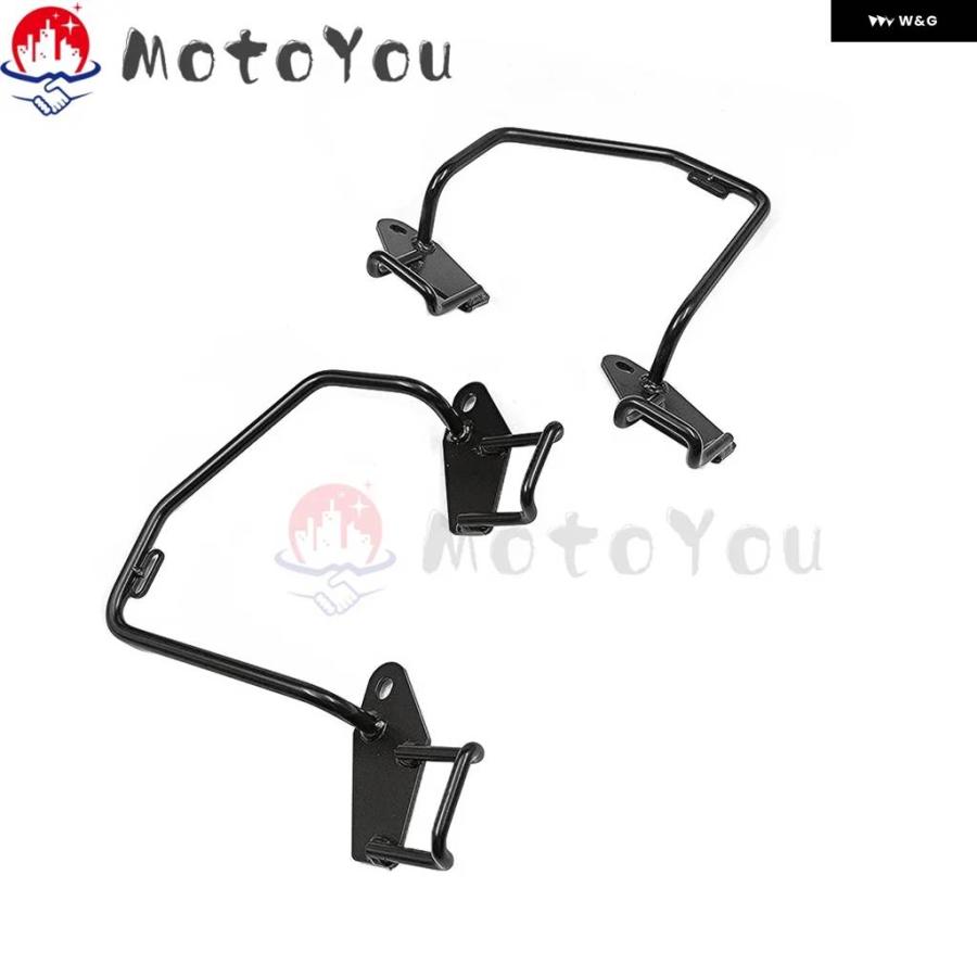 並行輸入品2個 パニエレール サドルバッグ サポート ホルダー サイド 収納 バッグ ブラケット トランク ホンダ REBEL Cの画像