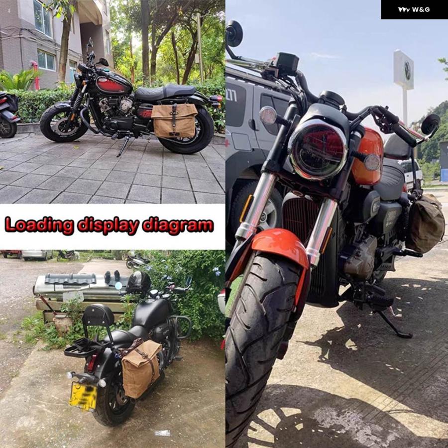 並行輸入品バイク サイドバッグ サドルバッグ ホンダ レブル 250 500 1100 CT125 カワサキ VN250 モトトラ_5