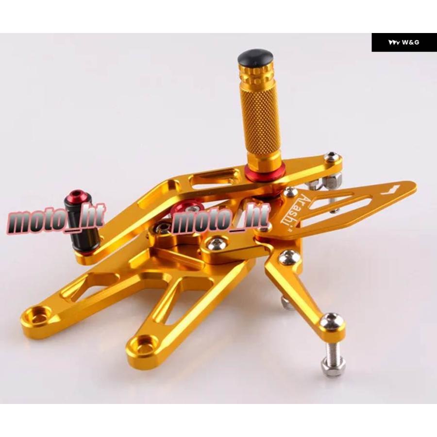 並行輸入品調整可能 オートバイ リアセット フットペグ ヤマハ 2003-2005 S 2006-2009 ゴールド  カスタムの画像