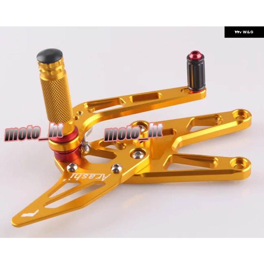 並行輸入品調整可能 オートバイ リアセット フットペグ ヤマハ 2003-2005 S 2006-2009 ゴールド  カスタムの画像