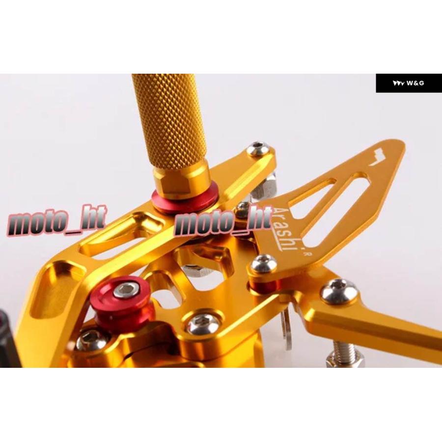 並行輸入品調整可能 オートバイ リアセット フットペグ ヤマハ 2003-2005 S 2006-2009 ゴールド  カスタムの画像