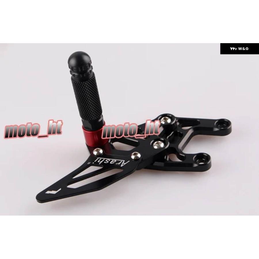 並行輸入品オートバイ リアセット 調整可能 フットペグ ホンダ 2008-2013 R 08 09 10 11 12 13 ブラッの画像