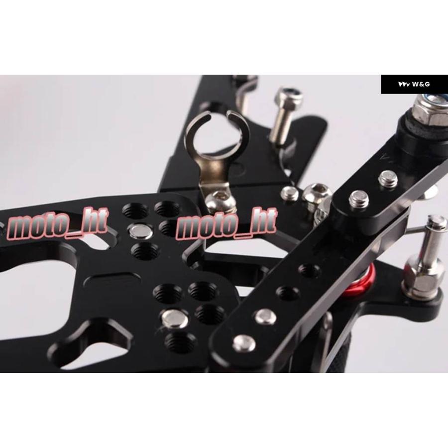 並行輸入品オートバイ リアセット 調整可能 フットペグ ホンダ 2008-2013 R 08 09 10 11 12 13 ブラッの画像
