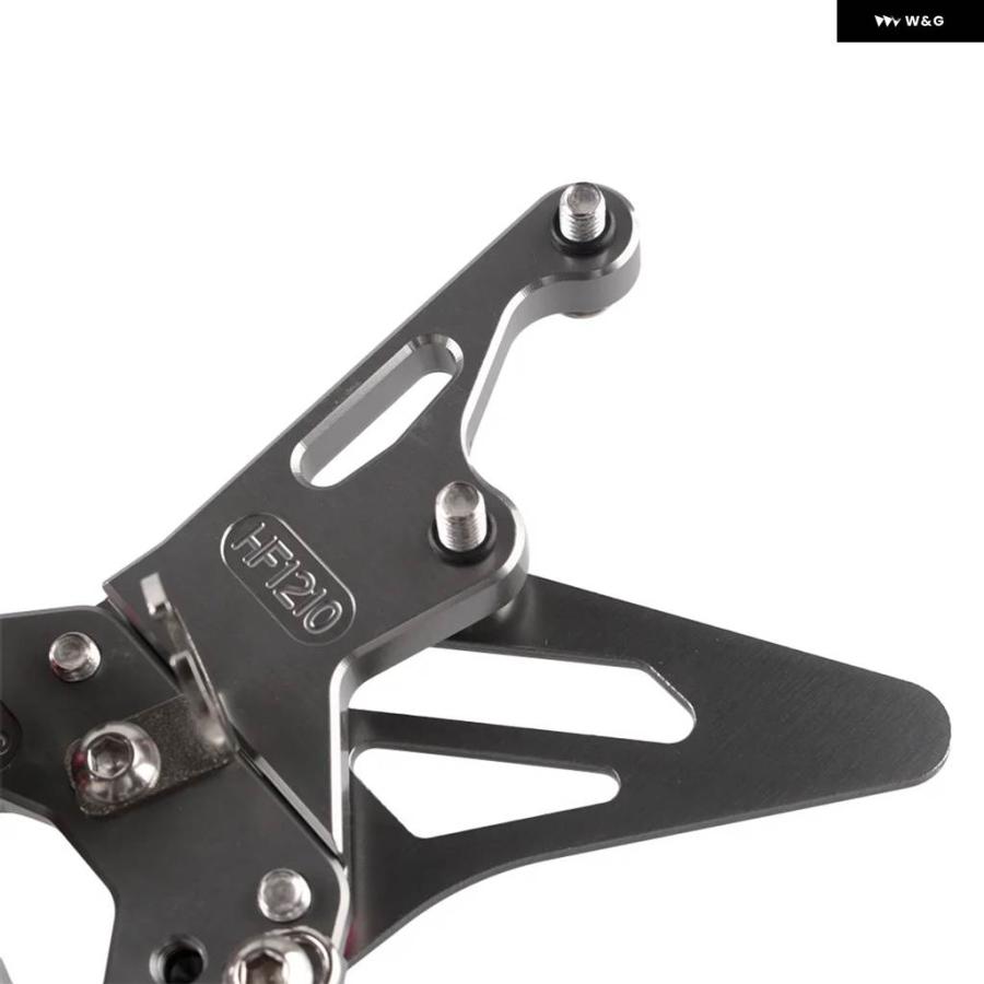 並行輸入品製 グレー オートバイ リアセット フットペグ フットレスト スズキ GSXR600 2015 / 15  カスタム パの画像