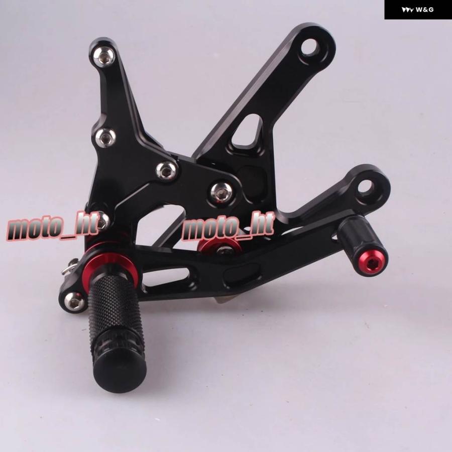 並行輸入品CNC オートバイ 調整可能 リアセット フットペグ フットレスト ペグ ヤマハ YZF-R1 2015 2016 20の画像