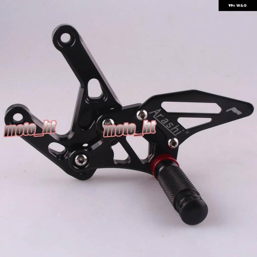 並行輸入品CNC オートバイ 調整可能 リアセット フットペグ フットレスト ペグ ヤマハ YZF-R1 2015 2016 20の画像