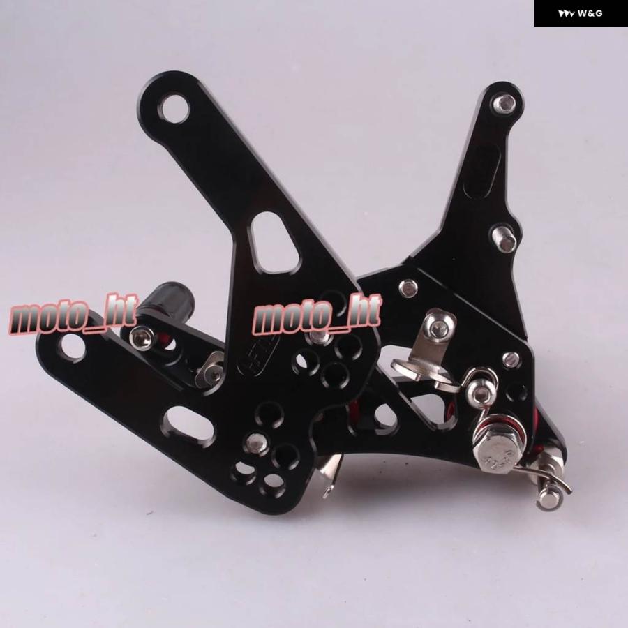 並行輸入品CNC オートバイ 調整可能 リアセット フットペグ フットレスト ペグ ヤマハ YZF-R1 2015 2016 20の画像