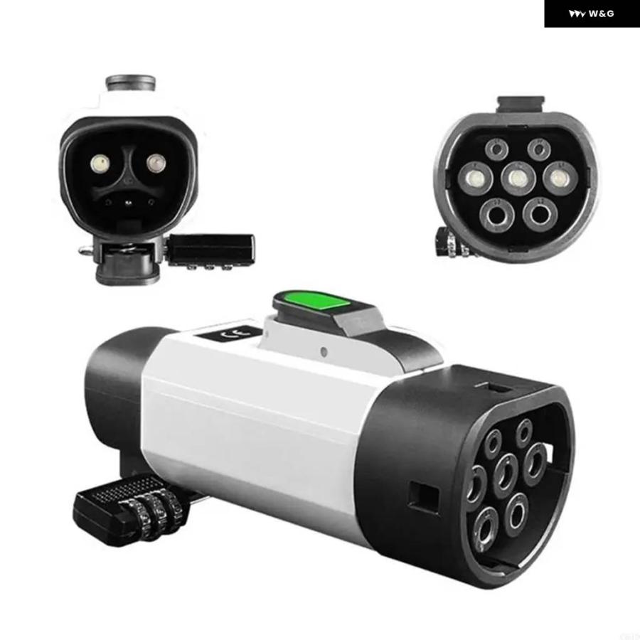 並行輸入品充電ステーション アダプター 32A 高出力 TPC タイプ 2 コンバーターコネクタ 安全機能付き 電気自動車  カスの画像
