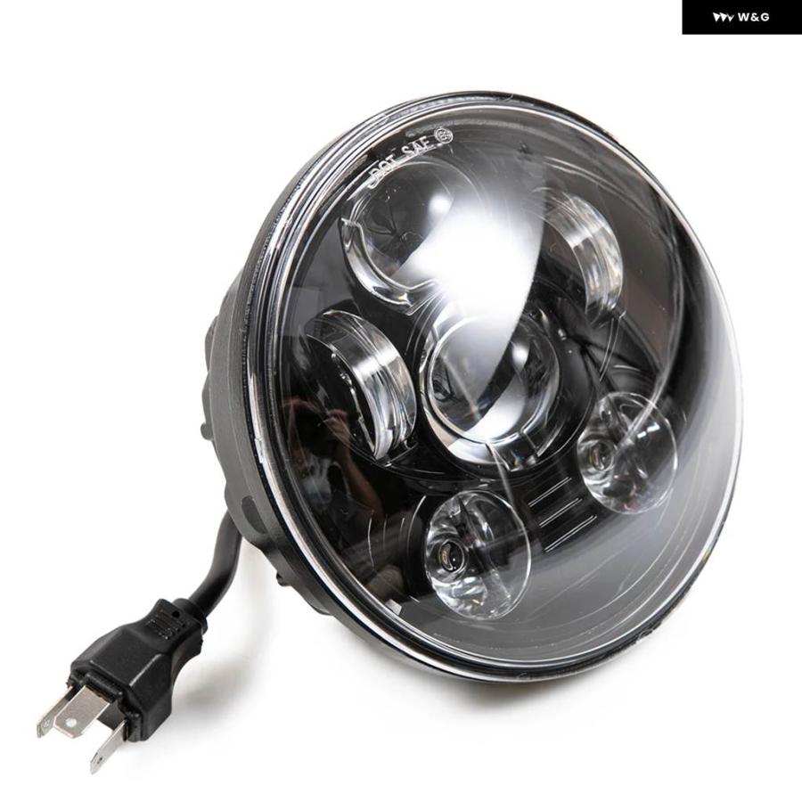 並行輸入品オートバイ ハイビーム/ロービームプロジェクターLED ヘッドライト 5.75インチ アイアン 883 スポーツスターの画像