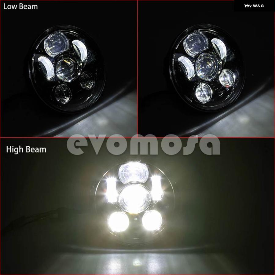 並行輸入品オートバイ ハイビーム/ロービームプロジェクターLED ヘッドライト 5.75インチ アイアン 883 スポーツスターの画像