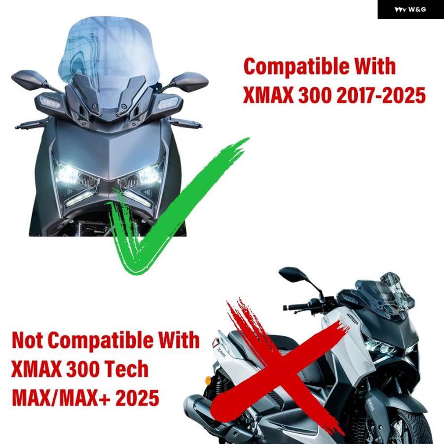 並行輸入品ヤマハ X-MAX300 XMAX300 2023-2025 ビレット力42CMウィンドスクリーン 風防 ウィンドデフレ_6