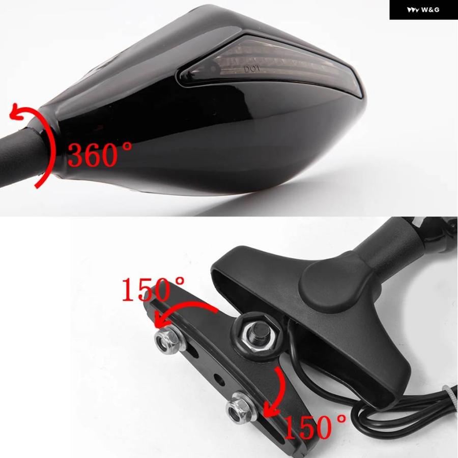 並行輸入品バイク ミラー LED ウィンカー スズキ GSXR 1000 1300 600 750 GSX 1400 600F 7の画像