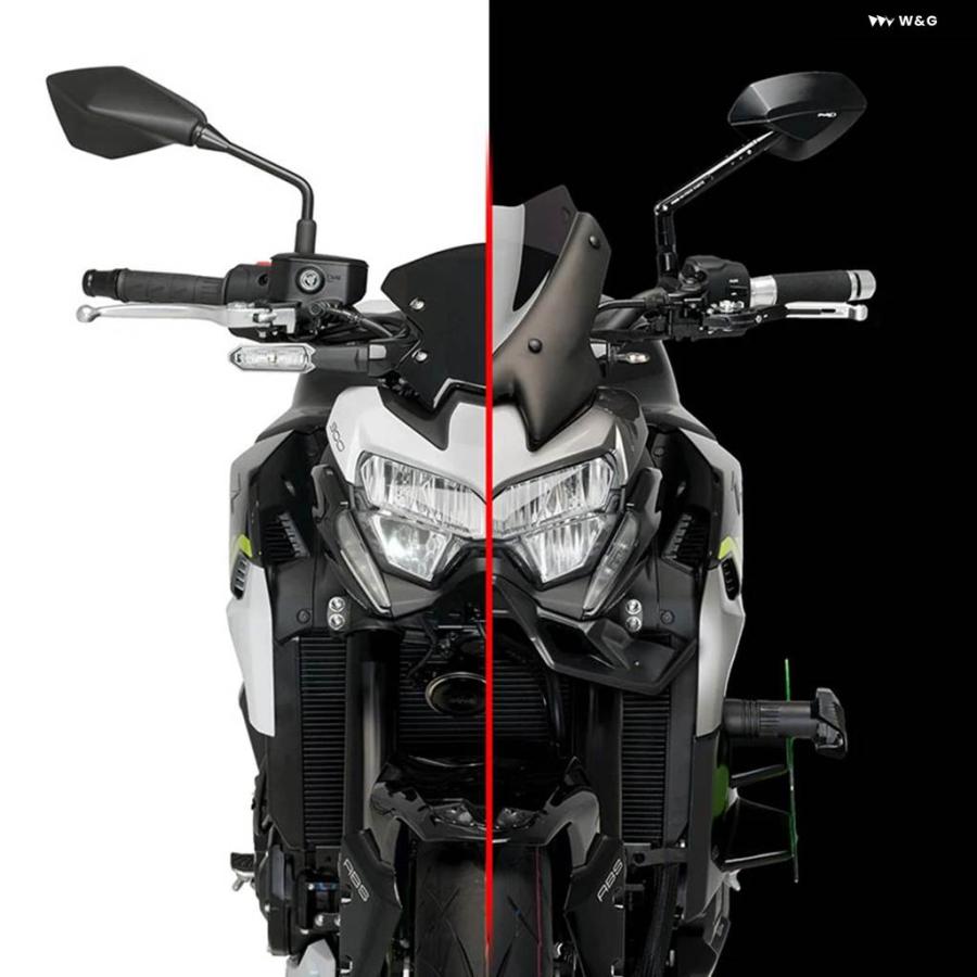 並行輸入品カワサキ Z900 2020-2021 - 25 オートバイ ネイキッド フロントスポイラー ウィングレット エアロダイの画像
