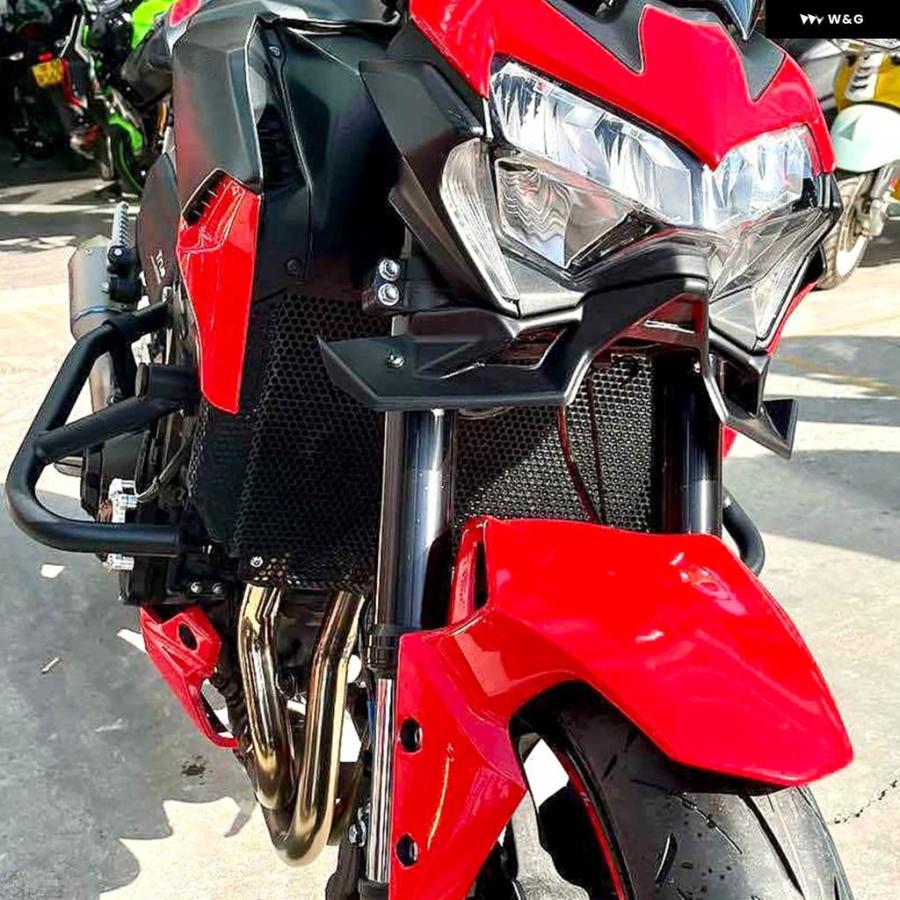 並行輸入品カワサキ Z900 2020-2021 - 25 オートバイ ネイキッド フロントスポイラー ウィングレット エアロダイの画像