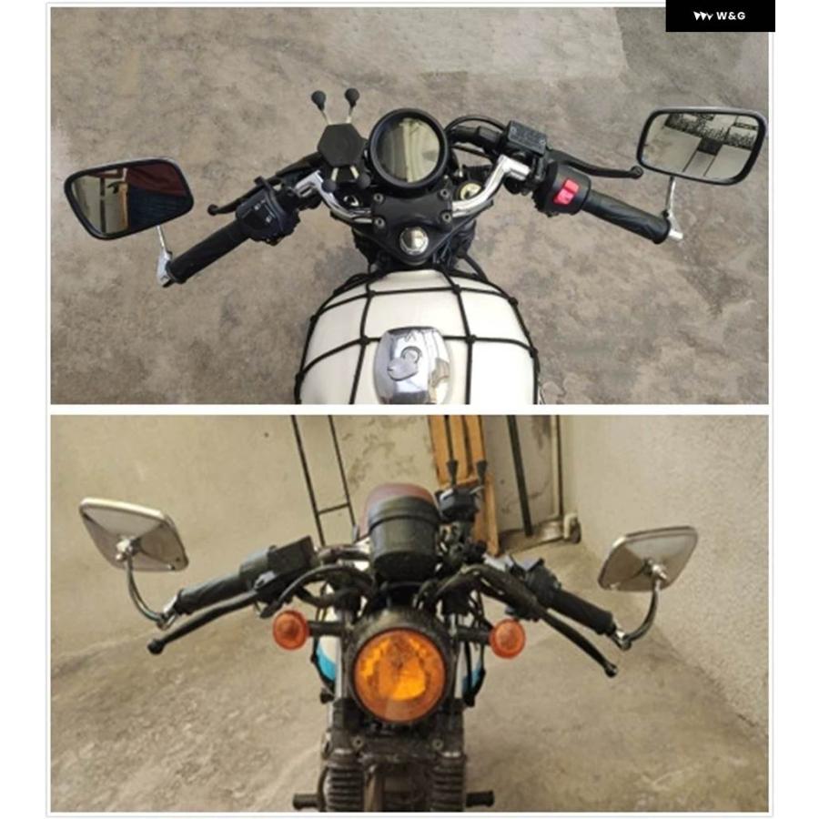 並行輸入品レトロ バイク 22MM ハンドルバー エンドミラー アイアンバックミラー 汎用 ヤマハ ホンダ VFR 800 スズキの画像