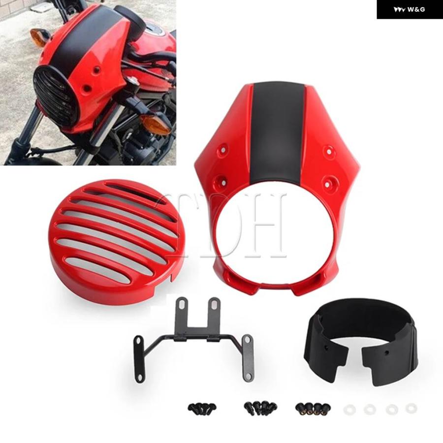 並行輸入品グリル ヘッドライト カバー フロント ヘッドライト フェアリング ホンダ リベルCMX250CMX300CMX500C