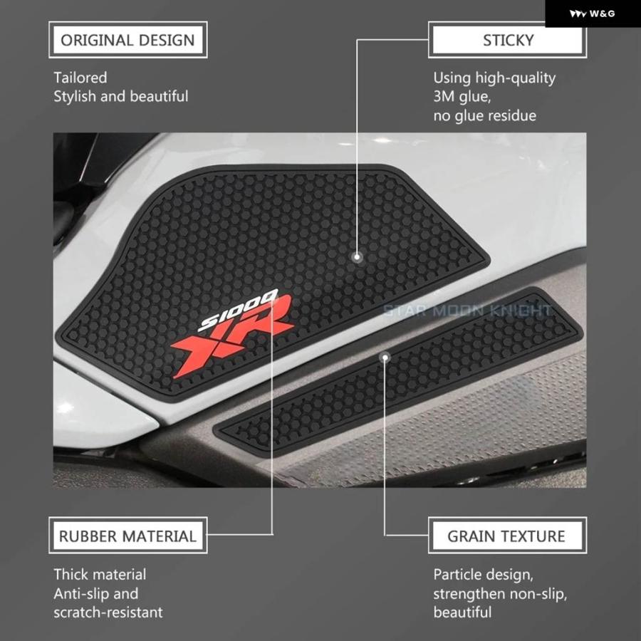 並行輸入品BMW S 1000 S1000 XR 2020 2021 バイク アクセサリー 滑り止めサイド燃料タンク パッド ステッカー 防水 パッド ステッカーの画像