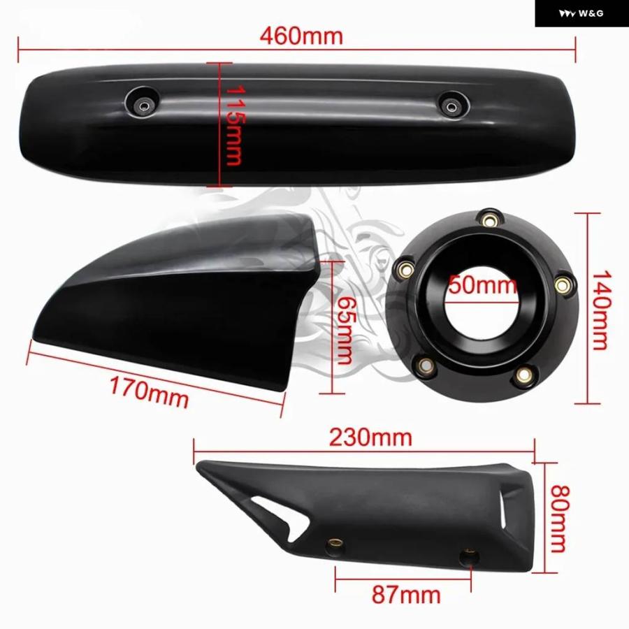 並行輸入品バイク マフラーカバー カウル ヤマハ TMAX530 T-MAX530 2012 - 2016 プロテクター ヒートシールド ガード 2013 2014 2015_11