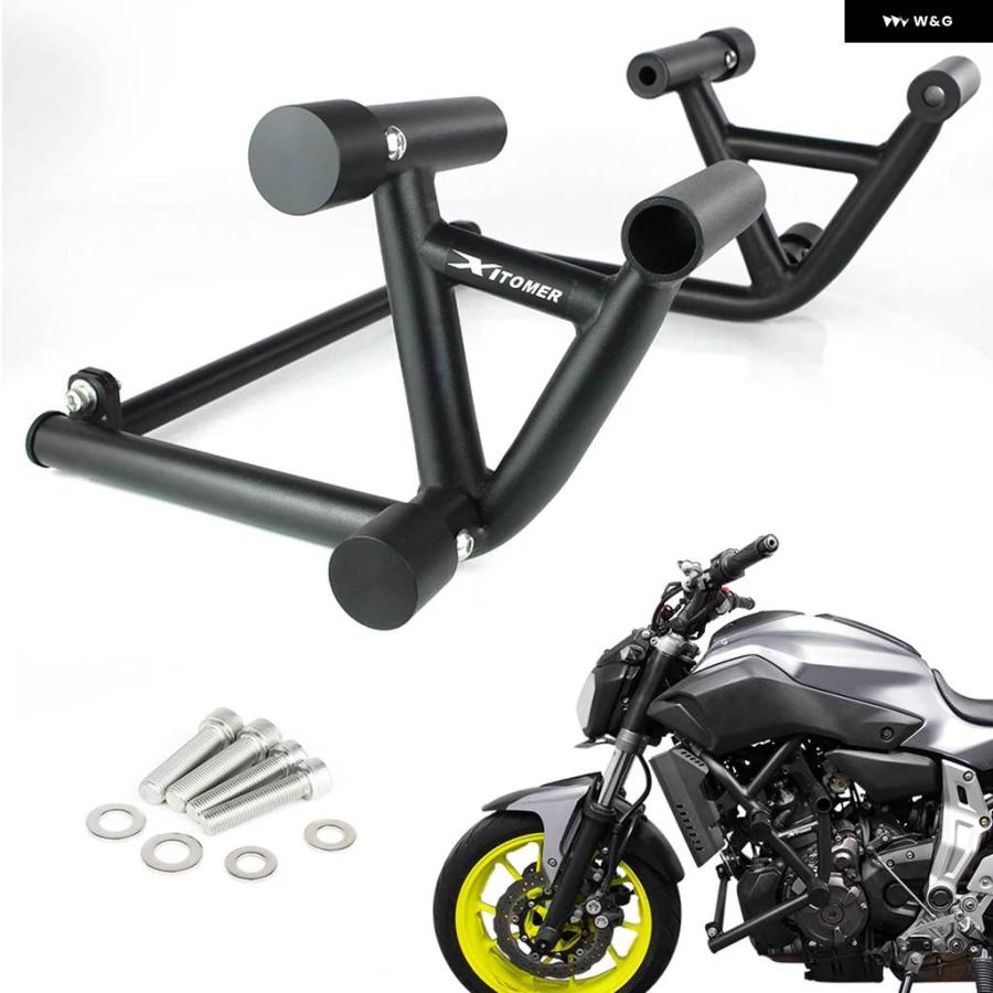 並行輸入品 バイク スタントケージ バンパー フレーム プロテクター ヤマハ FZ07 MT-07 2014-2024 XSR700 2015-2024 エンジン ガ_2