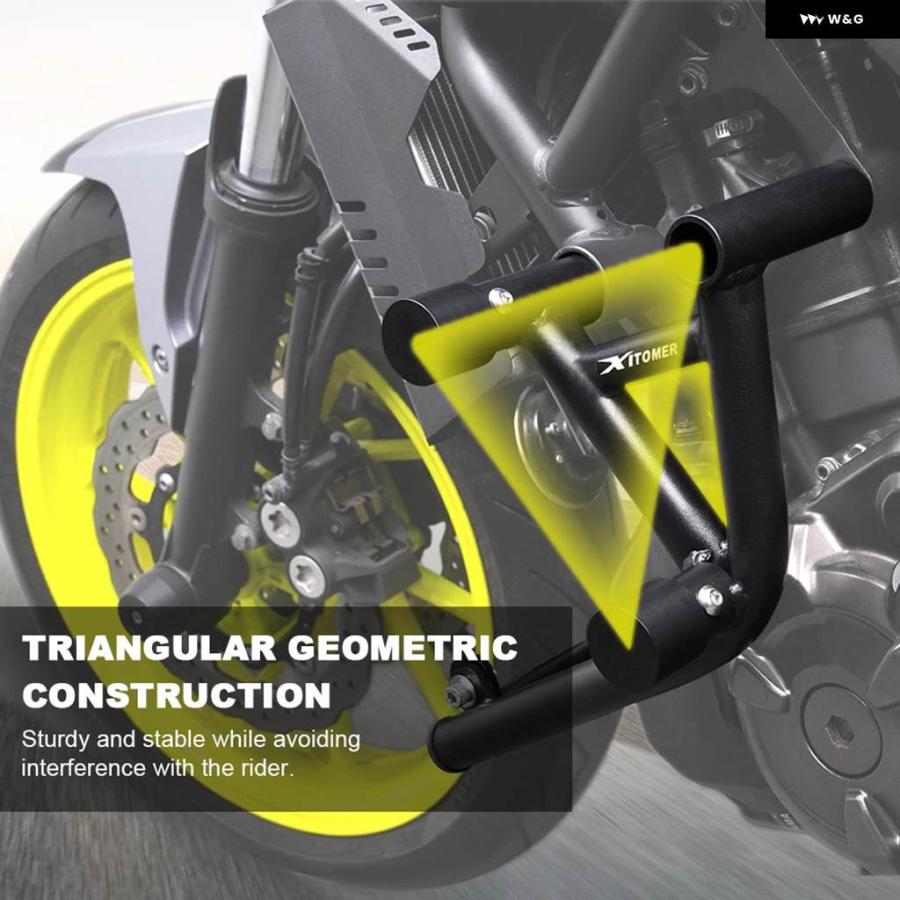 並行輸入品 バイク スタントケージ バンパー フレーム プロテクター ヤマハ FZ07 MT-07 2014-2024 XSR700 2015-2024 エンジン ガ_6