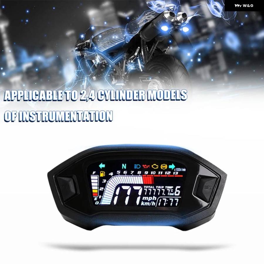 並行輸入品 デジタルタコメーター 防水 デジタル 13RPM インテリジェントスピード メーター ホンダ グロム 2013-2019 CRF250 ラ