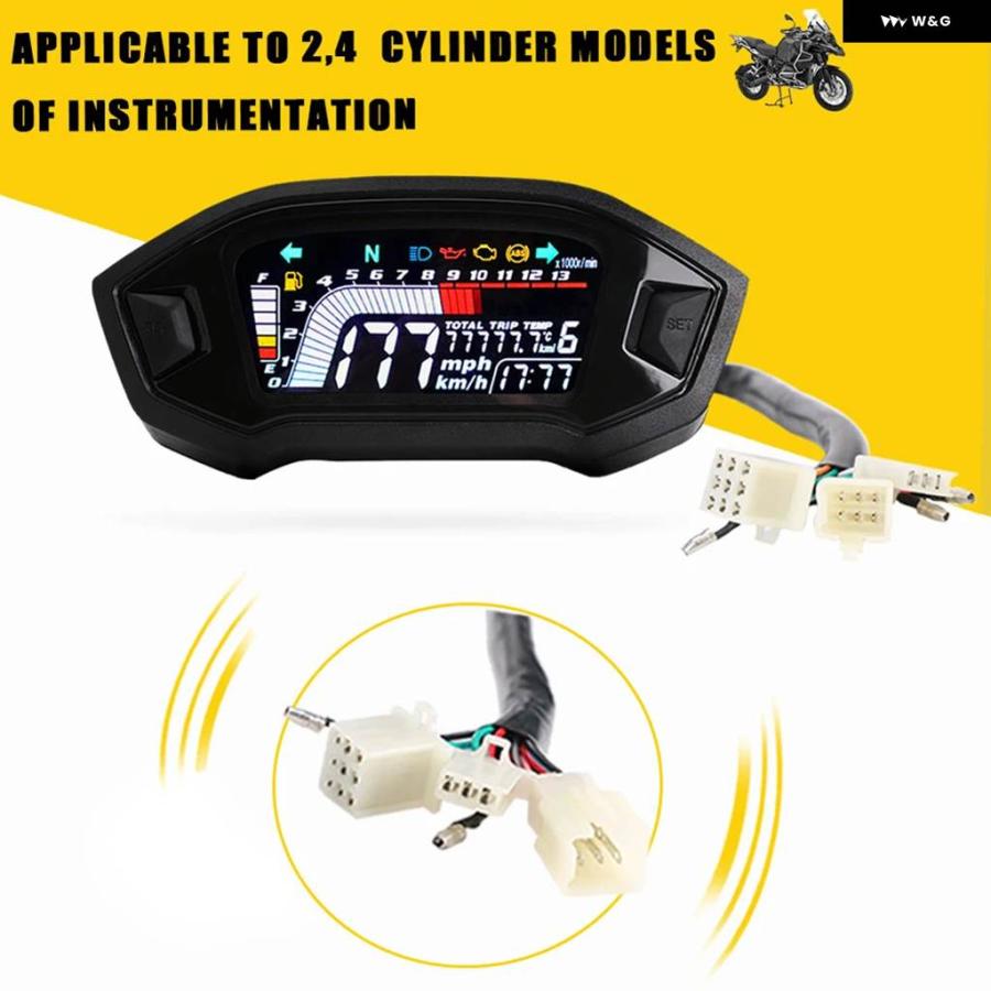 並行輸入品 デジタルタコメーター 防水 デジタル 13RPM インテリジェントスピード メーター ホンダ グロム 2013-2019 CRF250 ラ