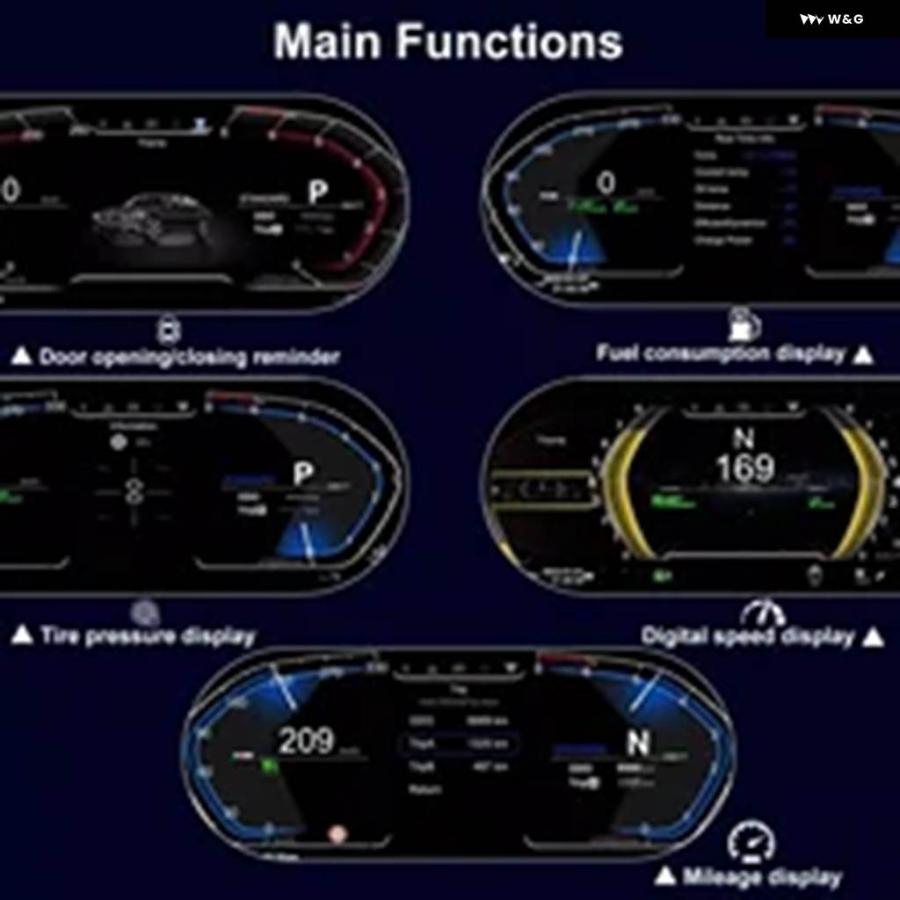 並行輸入品 BMW 5シリーズ E60 E61 2003-2009 E70 E71 2006-2013用デジタル計器 クラスター HUD計器 クラスター クラスタースピ_7