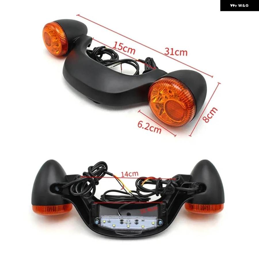 ブランド登録なし - 並行輸入品 ハーレー グライド 表どおり用 自動二輪車 LED テールランプ ウィンカー うち切りともし火 鉤括弧 尻っ方照明ランプ