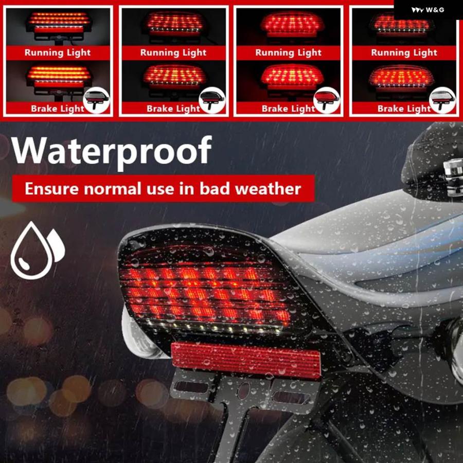並行輸入品 バイク マッドガード トライバー LED テールブレーキフェンダーライト ハーレー ダイナ ファットボブ ソフテイル FXSの画像