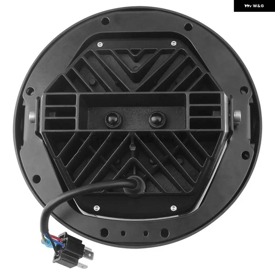 並行輸入品 7インチ LED ヘッドライト オートバイ ハイ/ロービーム ヘッドランプ アンバー DRL ライト ハーレー ツーリング FLD_2