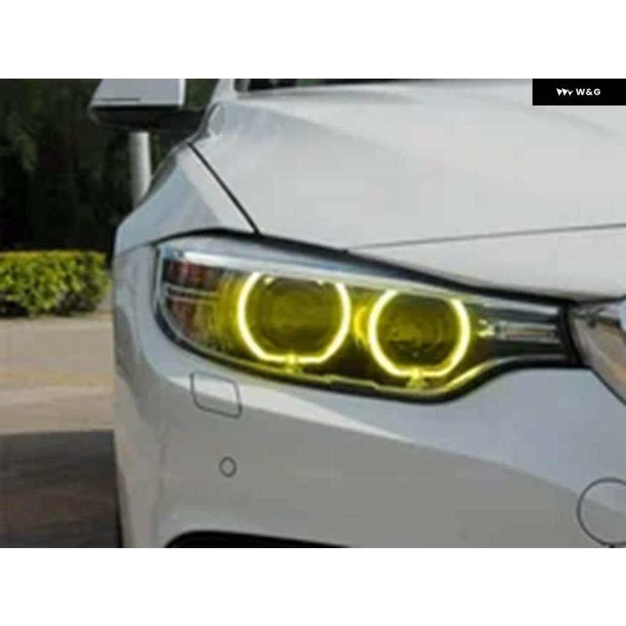 ブランド登録なし - 並行輸入品 黄色 赤いこと 青味 エンジェルアイ LED DRL ゲーム盤 BMW 4続きもの F32 F33 F36 PRE-LCI 2014-2017 LED ヘッドラ