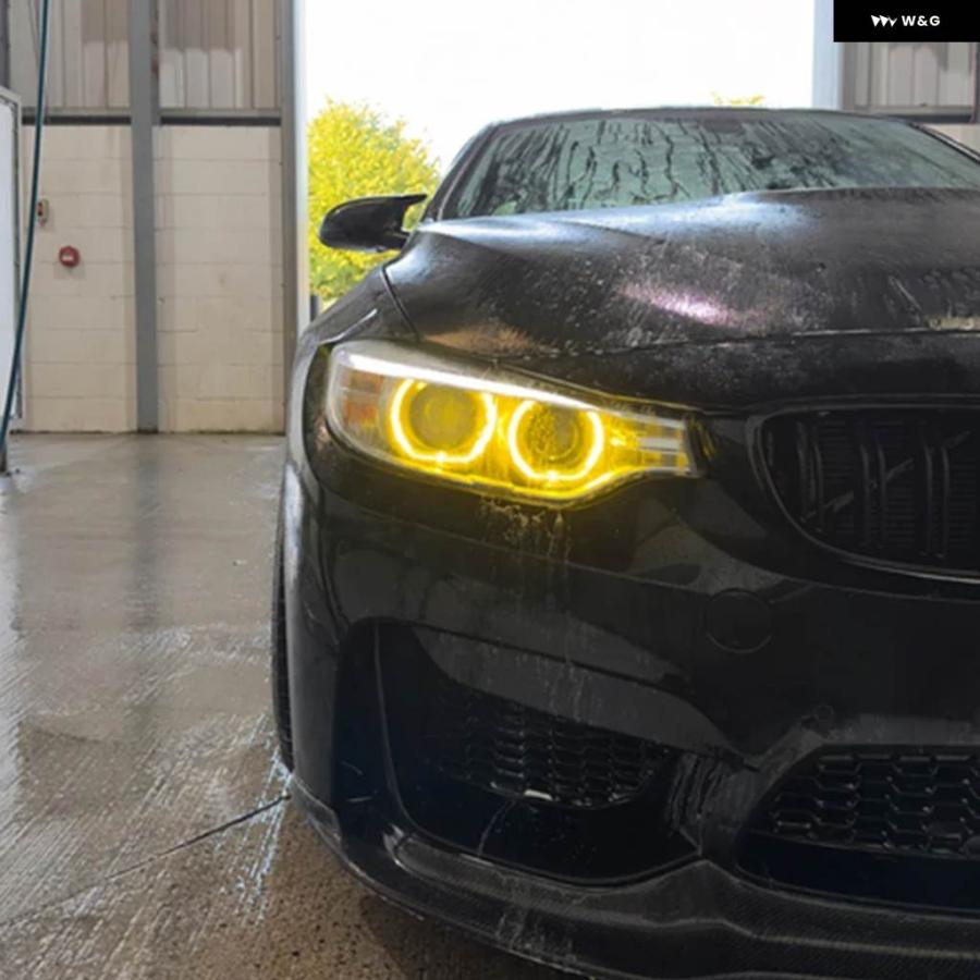 ブランド登録なし - 並行輸入品 黄色 赤いこと 青味 エンジェルアイ LED DRL ゲーム盤 BMW 4続きもの F32 F33 F36 PRE-LCI 2014-2017 LED ヘッドラ