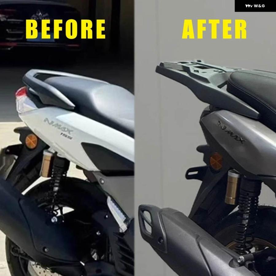 並行輸入品 オートバイ リア トランク GEラック トップ ボックス キャリア ラック GE サポート ヤマハ NMAX155 NMAX-155 2025用