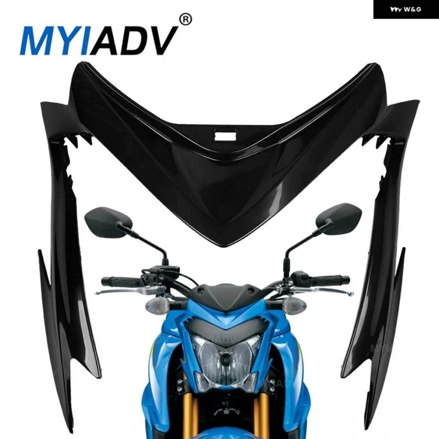 並行輸入品 GSX-S1000 2015-2020 オートバイ フロント ヘッドライト カウル ヘッドランプ アッパーノーズカバー フェアリングの画像