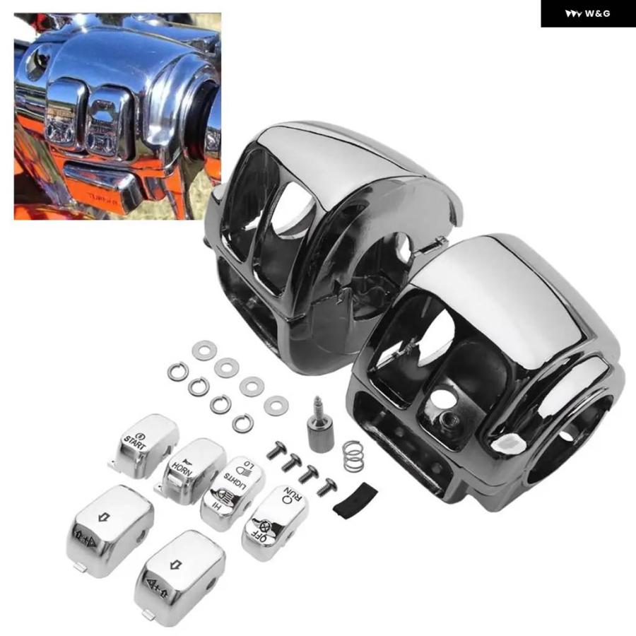 並行輸入品 ハンドルバー ハウジング カバー バイク 左右両側 ハーレー スポーツスター XL ダイナ ソフテイル 2011年以降の画像