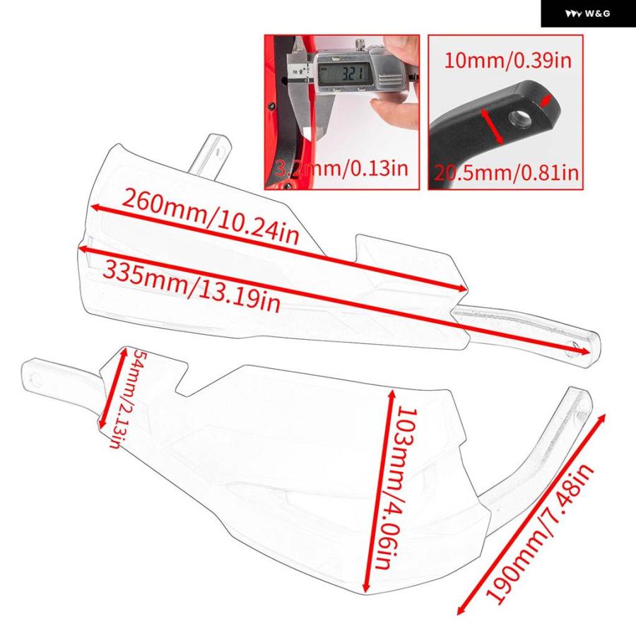 並行輸入品 ハンドガード ハンドルバー CFMOTO 450MT 2024-2025 ハンドガード レバー プロテクター CF 450MT ハンドガード シー_4