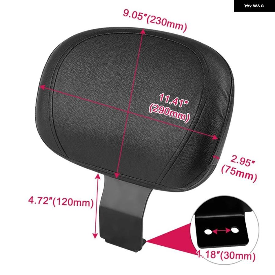 並行輸入品 オートバイ フロントドライバー /ライダーバックレスト クッション パッド INTRUDER C50 BOULEVARD VOLUSIA VL400/80の画像