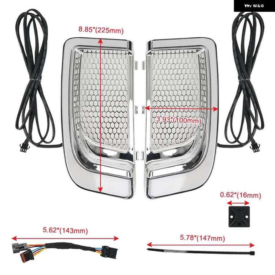 並行輸入品 オートバイ LED ウィンカーライトロワー フェアリング インサート ハーレー ツーリングエレクトラグライド ウルトラの画像