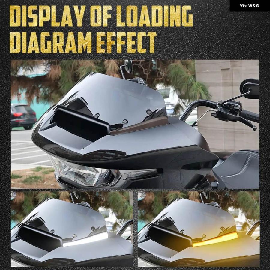並行輸入品 オートバイ LED ウインドシールドウィンカーライト ハーレー ツーリング ロードグライド FLTRX 2024年以降 CVO ウイ_3