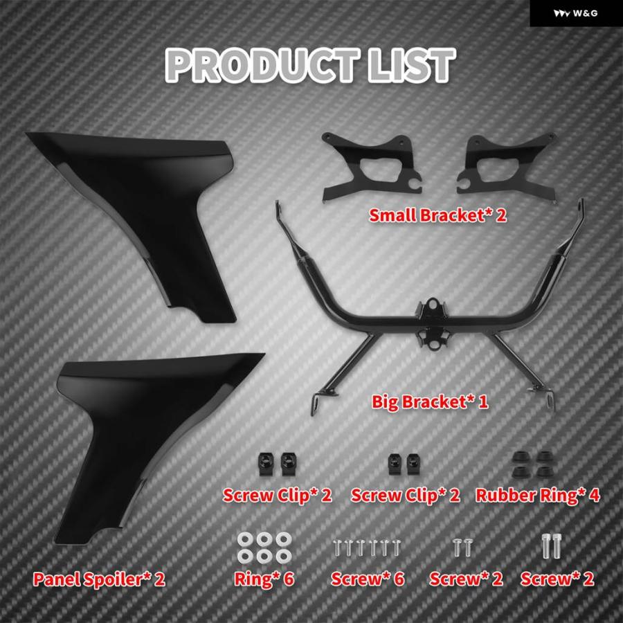 並行輸入品 オートバイ サイド フェアリング スポイラー プロテクター カバー ブラケット キット ハーレー ツーリング CVO ロー_6