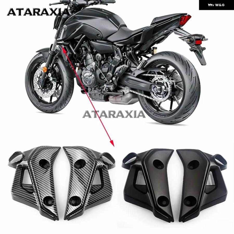 並行輸入品 オートバイ フェアリング パーツ ラジエーター カバー フレーム サイド パネル カウル ヤマハ FZ07 MT07 2021-2024 Fの画像