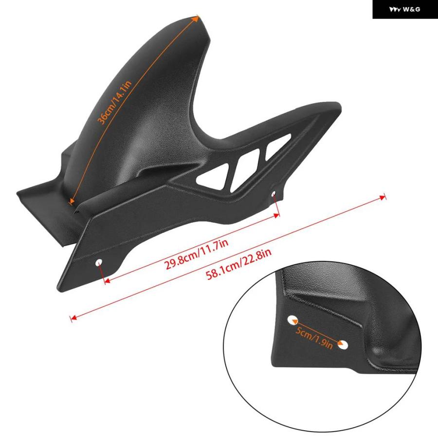 並行輸入品 ホンダ NC700/NC750/X/S NC750XD リアホイール マッドガード プロテクター バイク ハガー リアフェンダー NC700 NC75_4