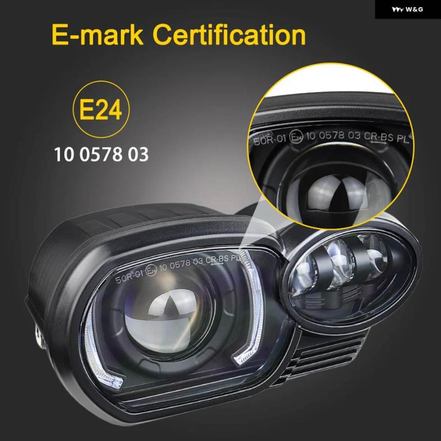 並行輸入品 K1200R ヘッドライト オートバイ LED ヘッドランプ DRL BMW K1200R 2005~2009 K1300R 2010~2013_4
