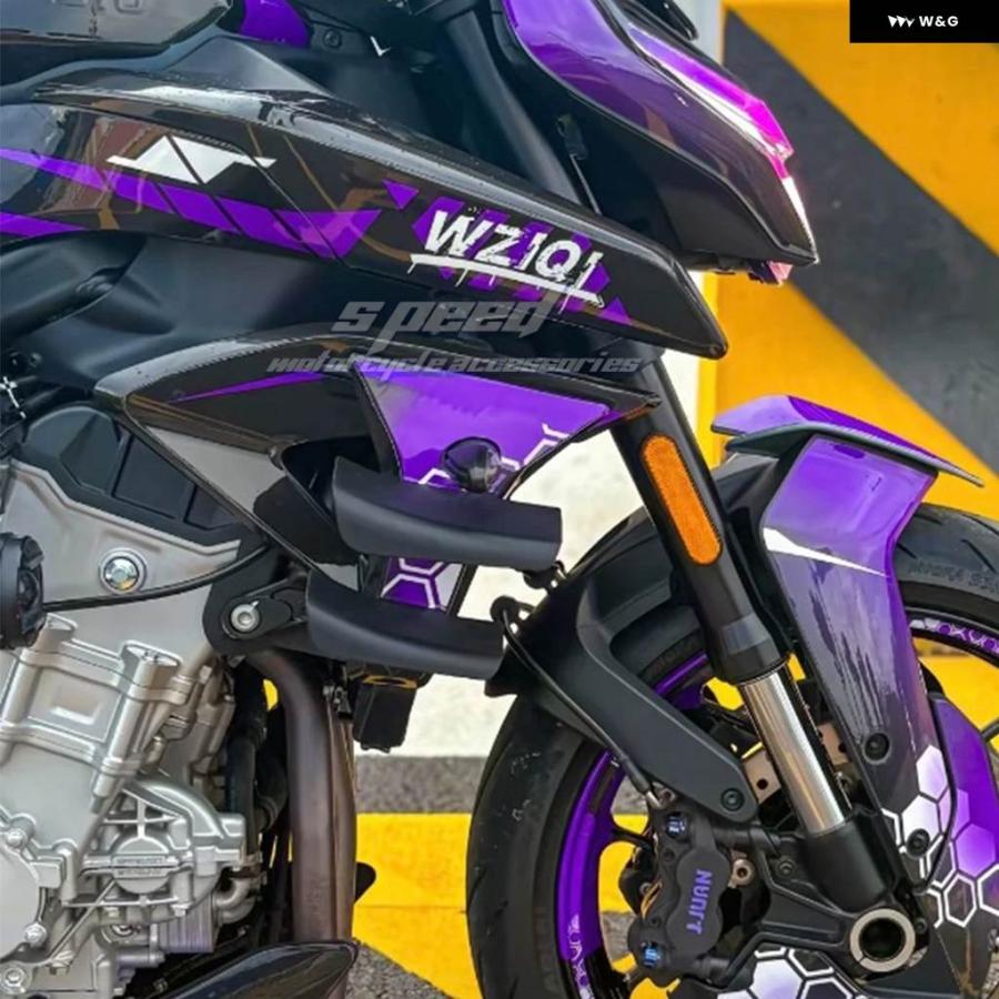 並行輸入品 フェアリング サイド ウィングレット エアロダイナミックウィングキット スポイラー CFMOTO 675 NK 2024-フロントスの画像