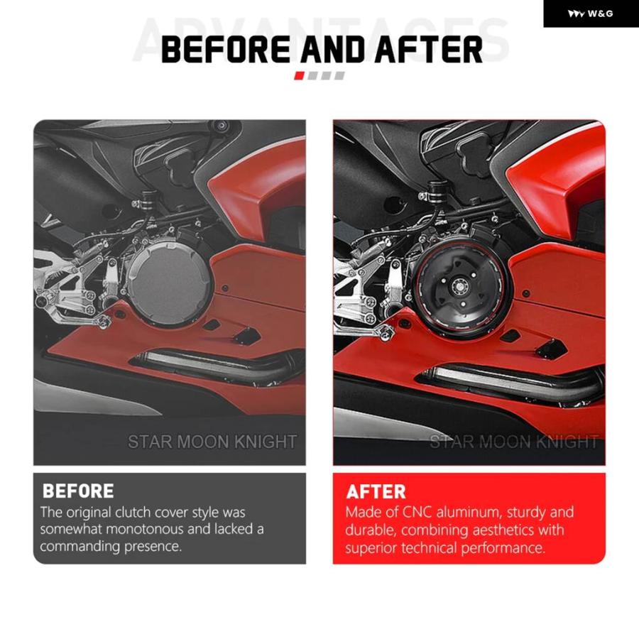 並行輸入品 クリアクラッチカバー ドゥカティ PANIGALE V2 2020-2025 STREETFIGHTER V2 2022-2025 PANIGALE 959 1299 1199の画像