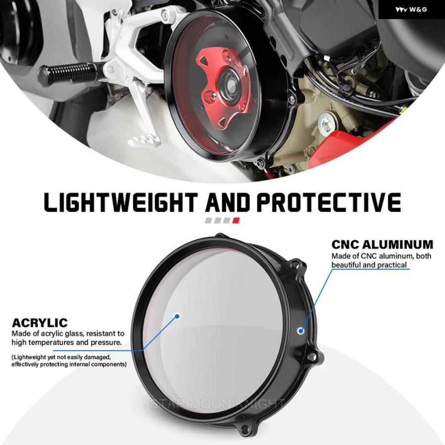 並行輸入品 クリアクラッチカバー ドゥカティ PANIGALE V2 2020-2025 STREETFIGHTER V2 2022-2025 PANIGALE 959 1299 1199の画像