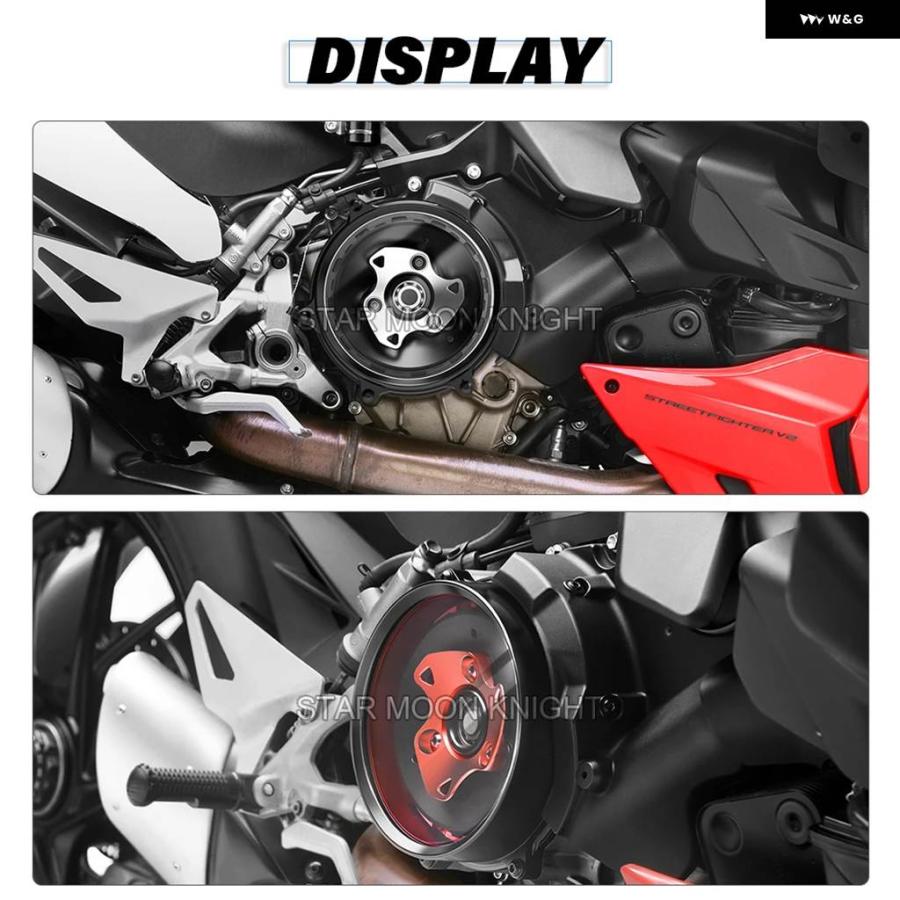 並行輸入品 クリアクラッチカバー ドゥカティ PANIGALE V2 2020-2025 STREETFIGHTER V2 2022-2025 PANIGALE 959 1299 1199の画像