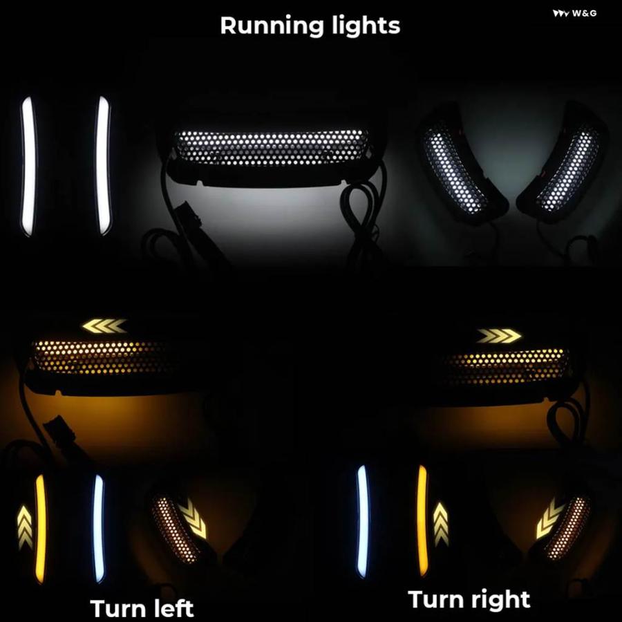 並行輸入品 オートバイ フロントウインドシールド フェアリング LED DRL/ウィンカー フェアリング ベントライト ウィンカーランの画像